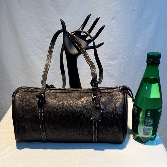 Dooney & Bourke Black Leather Duffel Bag - Picture 4 of 13